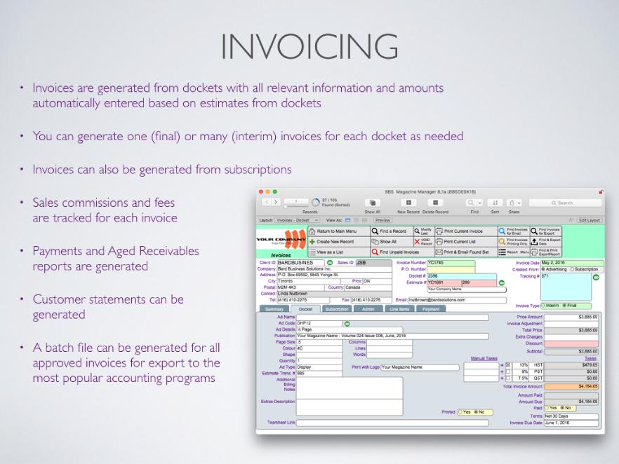 Invoicing